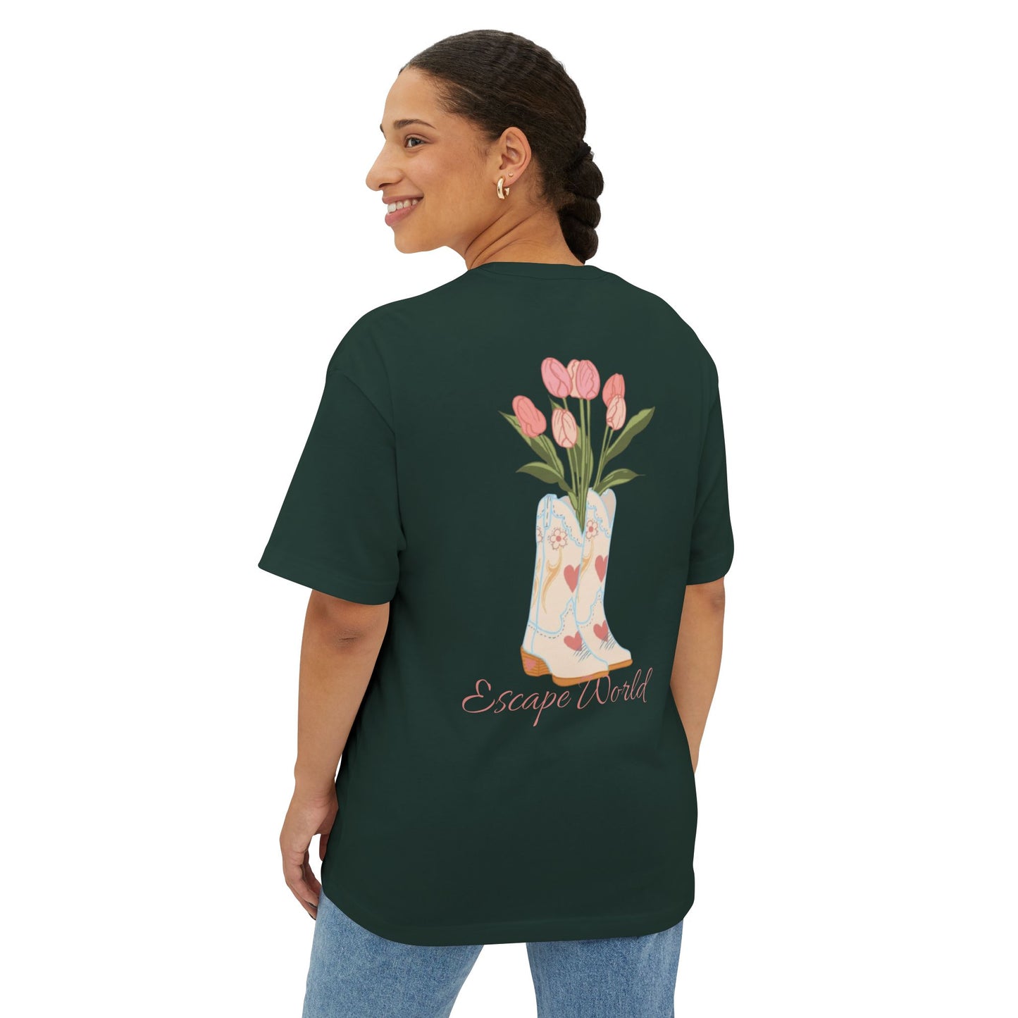 Head Over Boots For You Oversized Boxy Tee