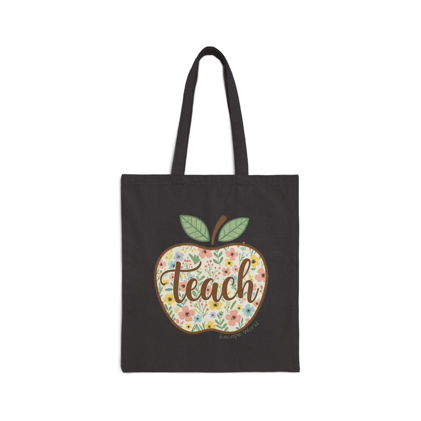 Apple-Themed Teacher Tote Bag