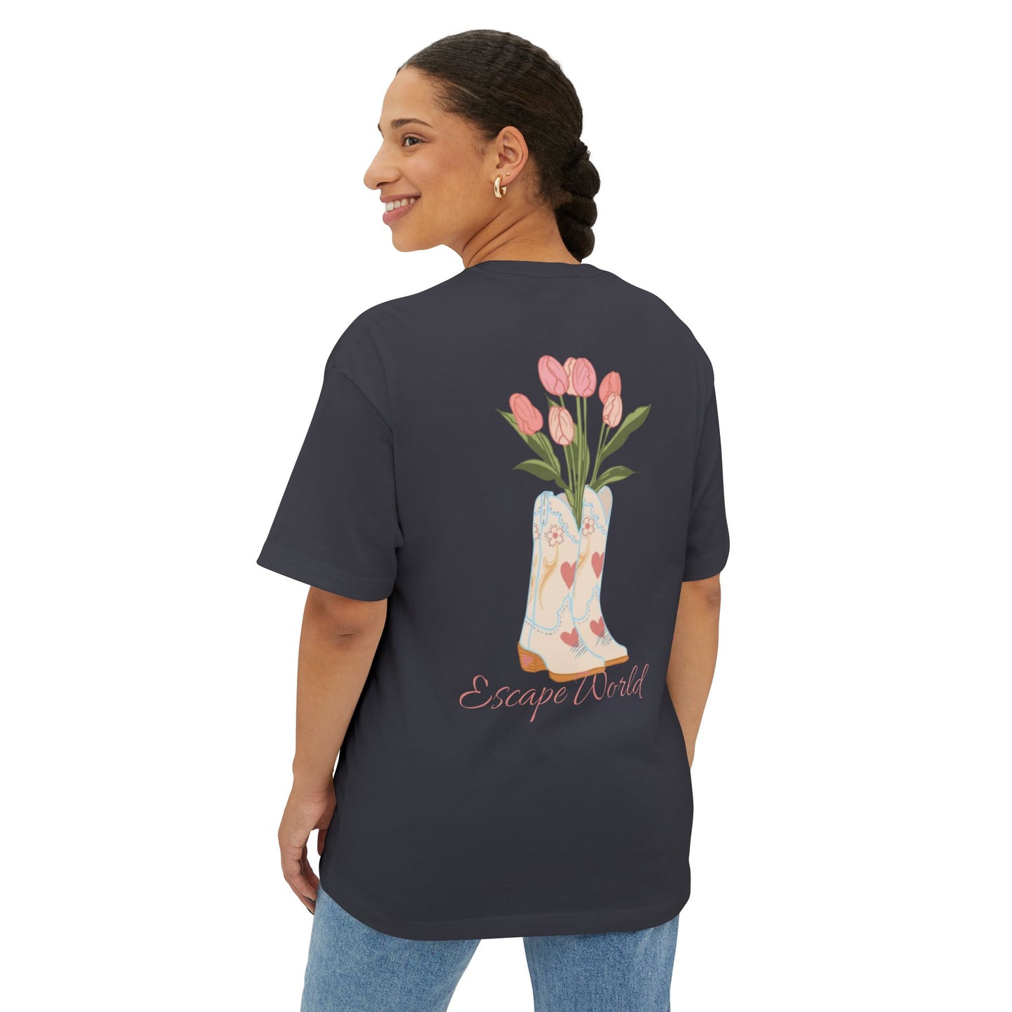 Head Over Boots For You Oversized Boxy Tee