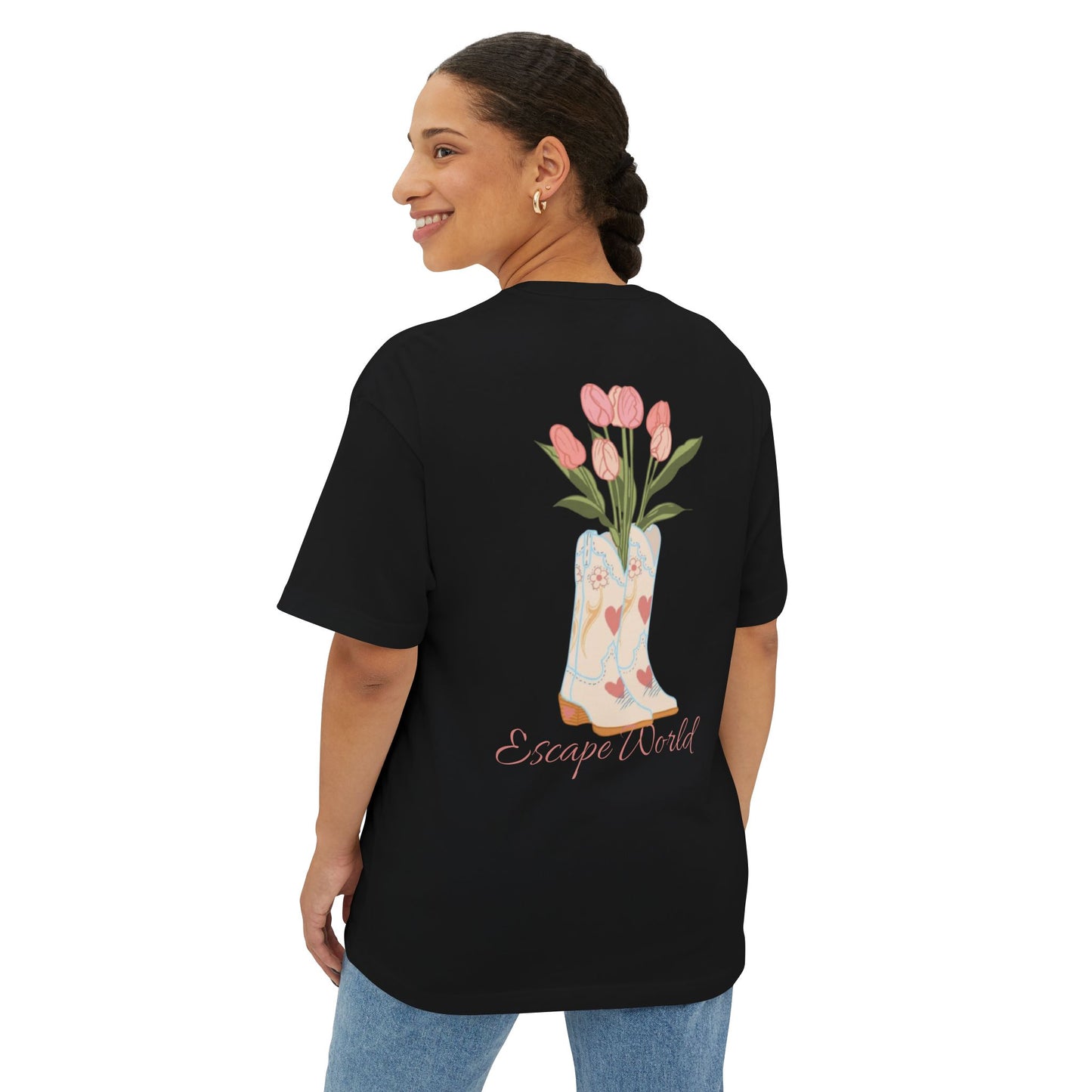 Head Over Boots For You Oversized Boxy Tee