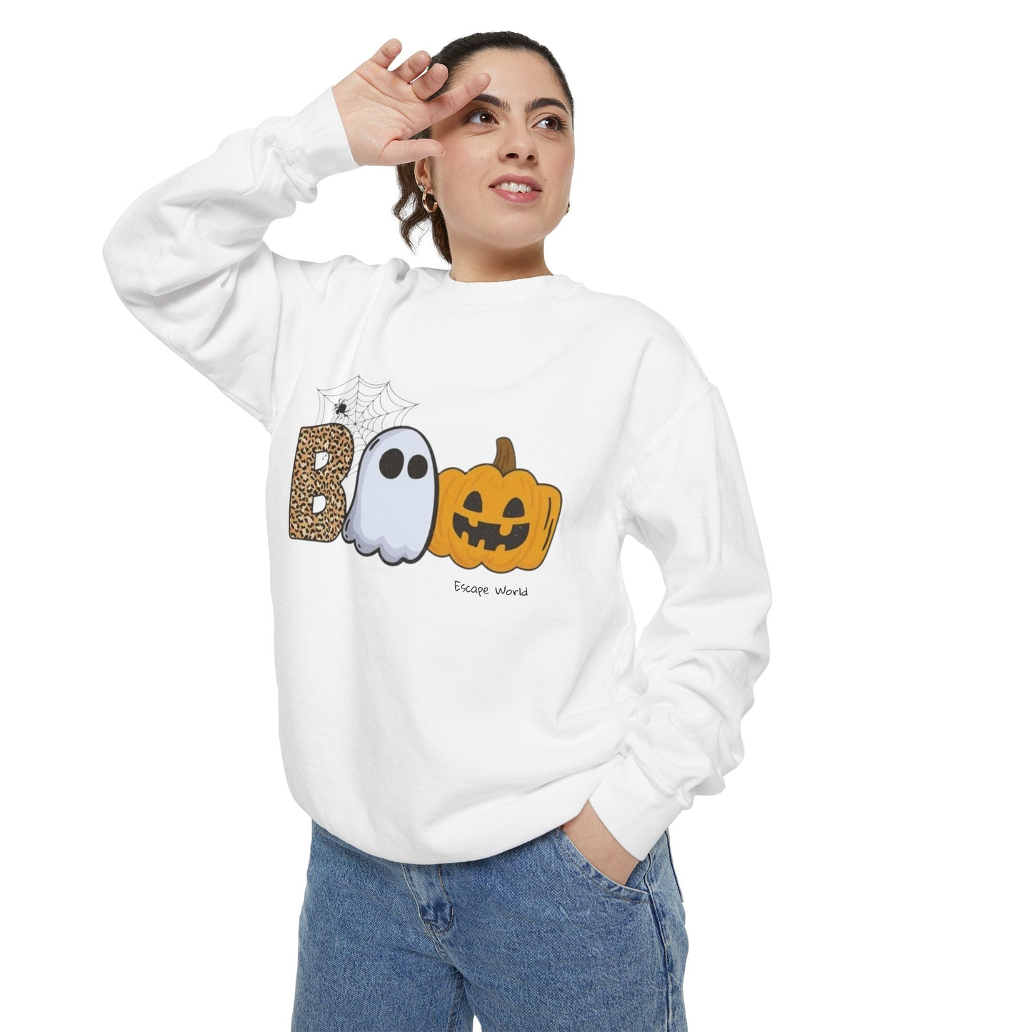 Leopard Boo Crewneck
