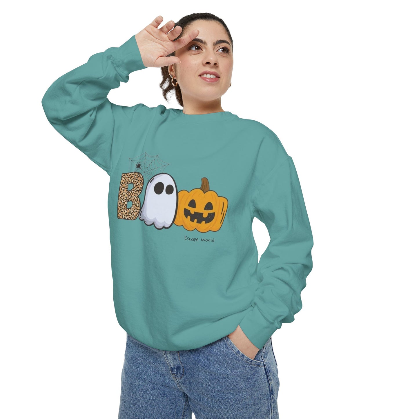 Leopard Boo Crewneck