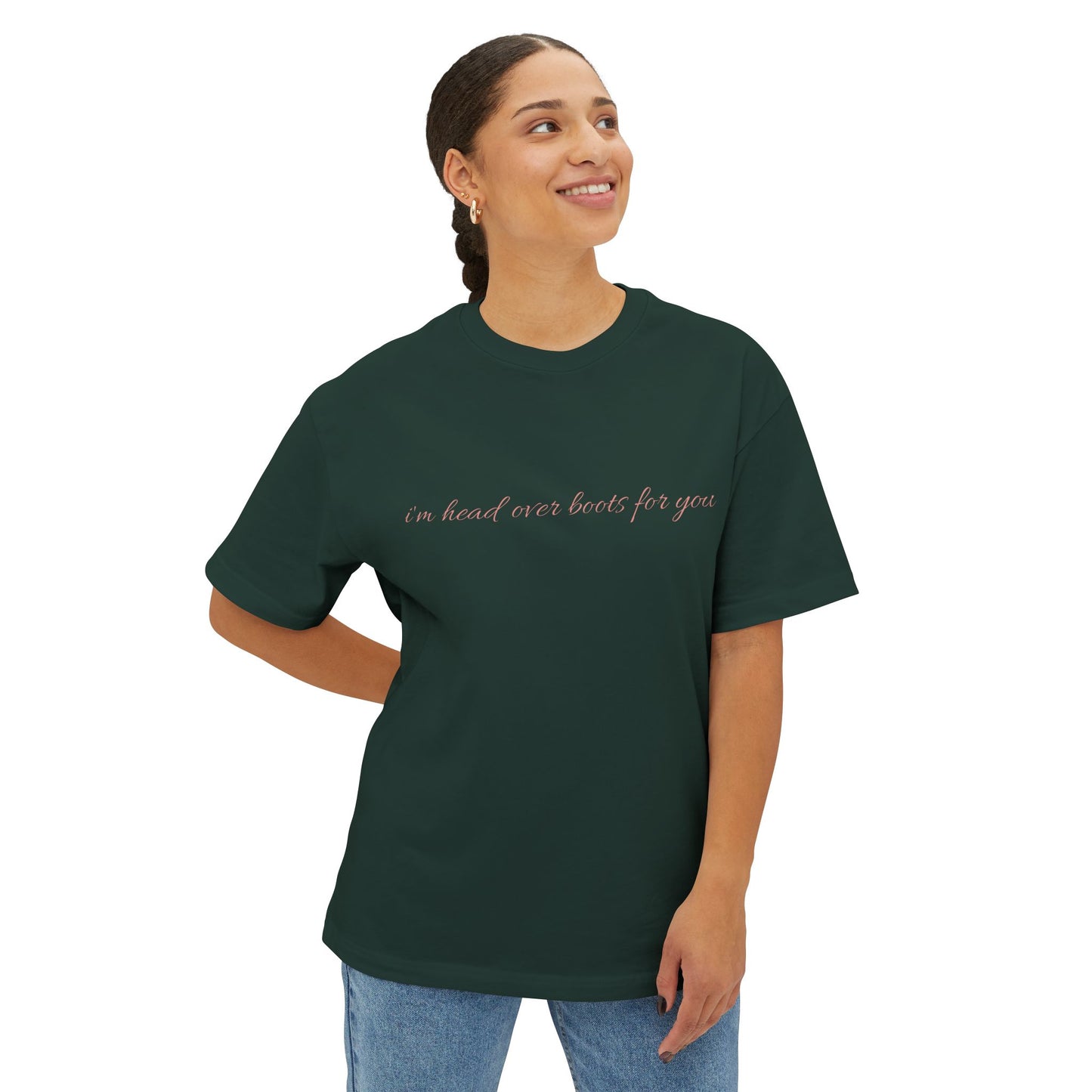 Head Over Boots For You Oversized Boxy Tee
