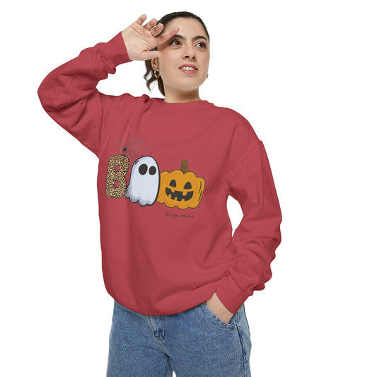 Leopard Boo Crewneck
